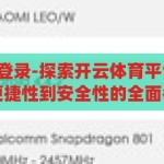 开云体育平台登录-探索开云体育平台的登录体验，从便捷性到安全性的全面考量，开云体育平台，全面考量便捷性与安全性的登录体验探索