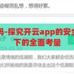 开云app安全吗-探究开云app的安全性，用户视角下的全面考量，开云app安全性探究，用户视角下的全面考量