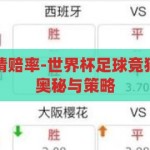 世界杯足球竞猜赔率-世界杯足球竞猜，赔率背后的奥秘与策略，揭秘世界杯足球竞猜，赔率背后的奥秘与制胜策略