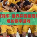 世界杯竞猜冠军赔率-世界杯竞猜冠军赔率，揭秘背后的数字游戏，揭秘世界杯竞猜冠军赔率，数字游戏背后的真相