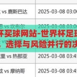 盘点分析世界杯买球网站-世界杯足球竞猜平台大盘点，选择与风险并行的决策，世界杯足球竞猜平台大盘点，选择与风险并行的决策