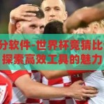 世界杯竞猜比分软件-世界杯竞猜比分的智能助手，探索高效工具的魅力，智能助手，世界杯竞猜比分的效率探索