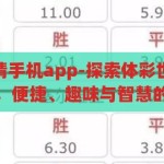 体彩世界杯竞猜手机app-探索体彩世界杯竞猜手机app，便捷、趣味与智慧的结合，探索体彩世界杯竞猜手机app，便捷、趣味与智慧的完美结合