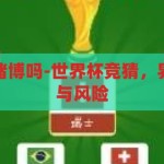 世界杯竞猜是赌博吗-世界杯竞猜，界限模糊的娱乐与风险，世界杯竞猜，界限模糊的娱乐与风险