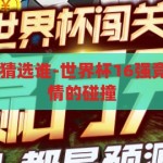 世界杯16强竞猜选谁-世界杯16强竞猜，策略与激情的碰撞，世界杯16强竞猜，策略与激情的碰撞，你选谁？