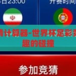 世界杯足彩竞猜计算器-世界杯足彩竞猜，智慧与乐趣的碰撞，智慧与乐趣的碰撞，世界杯足彩竞猜计算器