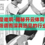 开云体育老板是谁啊-揭秘开云体育背后的掌舵人，一位低调而深具远见的行业领袖，揭秘开云体育背后的低调而深具远见的行业领袖