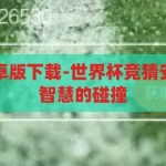 世界杯竞猜安卓版下载-世界杯竞猜安卓版，激情与智慧的碰撞，激情与智慧的碰撞，世界杯竞猜安卓版下载指南