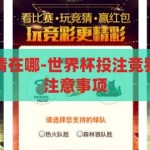 世界杯投注竞猜在哪-世界杯投注竞猜的便捷途径与注意事项，世界杯投注竞猜，便捷途径与注意事项