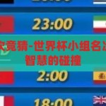 世界杯小组名次竞猜-世界杯小组名次竞猜，激情与智慧的碰撞，激情与智慧的碰撞，世界杯小组名次竞猜
