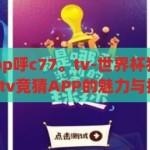 世界杯竞猜app呼c77。tv-世界杯狂欢，揭秘呼c77.tv竞猜APP的魅力与挑战，揭秘呼c77.tv，世界杯竞猜APP的魅力与挑战