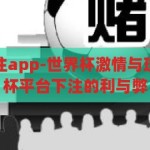 世界杯平台下注app-世界杯激情与理性，审视世界杯平台下注的利与弊，世界杯激情与理性，审视平台下注的利弊