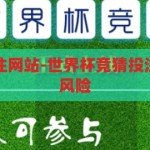世界杯竞猜投注网站-世界杯竞猜投注网站的魅力与风险，世界杯竞猜投注网站，魅力与风险的双重挑战