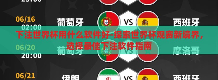 下注世界杯用什么软件好-探索世界杯观赛新境界,选择最佳下注软件指南 下注世界杯用什么软件好-探索世界杯观赛新境界,选择最佳下注软件指南