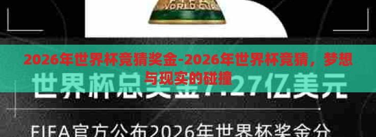 2026年世界杯竞猜奖金-2026年世界杯竞猜，梦想与现实的碰撞