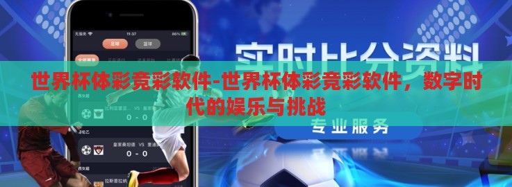世界杯体彩竞彩软件-世界杯体彩竞彩软件，数字时代的娱乐与挑战