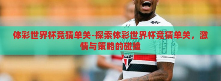 体彩世界杯竞猜单关-探索体彩世界杯竞猜单关,激情与策略的碰撞 体彩世界杯竞猜单关-探索体彩世界杯竞猜单关,激情与策略的碰撞