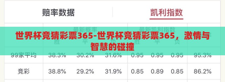世界杯竞猜彩票365-世界杯竞猜彩票365，激情与智慧的碰撞