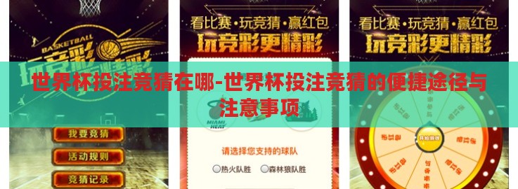 世界杯投注竞猜在哪-世界杯投注竞猜的便捷途径与注意事项
