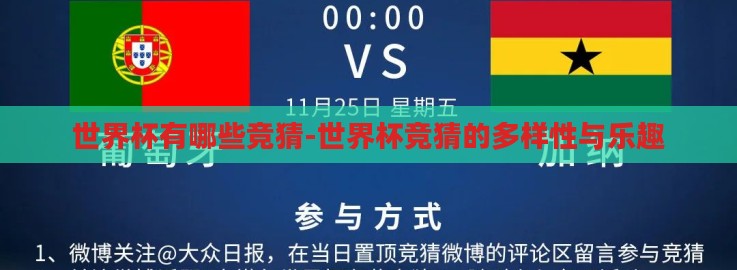 世界杯有哪些竞猜-世界杯竞猜的多样性与乐趣