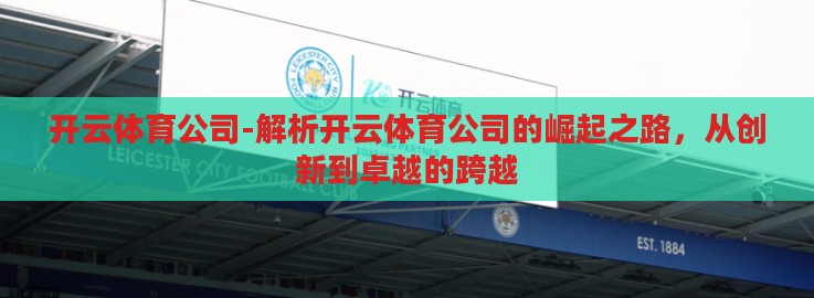 开云体育公司-解析开云体育公司的崛起之路，从创新到卓越的跨越